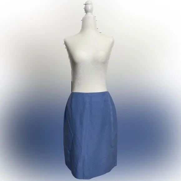 4P Casual Corner Annex Petite Blue Suiting Skirt - Picture 1 of 7